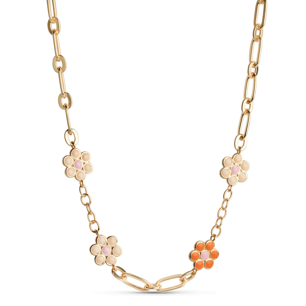 ENAMEL Copenhagen  Halsband, Blossom Necklaces Orange/Beige/Light blue/Light pink