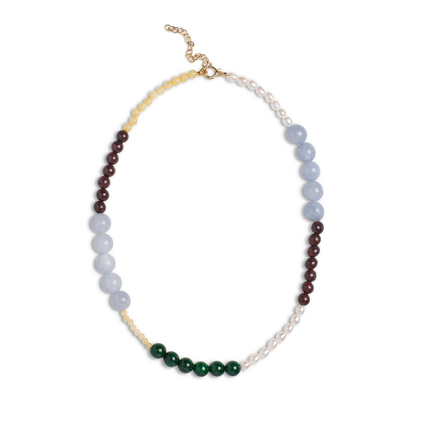 ENAMEL Copenhagen  Halsband, Marli Necklaces L. Yellow, Pearl, L. Blue, Brown and D. Green