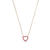 ENAMEL Copenhagen Halsband, Organic Enamel Heart Necklaces Red