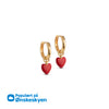 ENAMEL Copenhagen Hoops, Amore Earrings Red