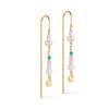 ENAMEL Copenhagen Ôrehängere, Sofia Earrings Light pink, khaki green, peach and pearl