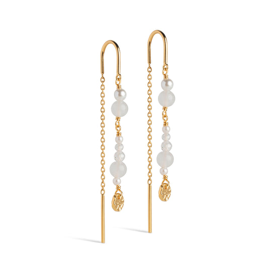 ENAMEL Copenhagen Ôrehängere, Sofia Earrings White and Pearls