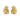 ENAMEL Copenhagen Örhängen, Wave Earrings Gold Plated