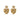 ENAMEL Copenhagen Örhängen, Wave Heart Earrings Gold Plated