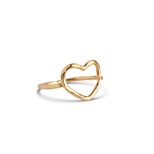 ENAMEL Copenhagen Ring, Organiskt Hjärta Rings 925S/GP/M