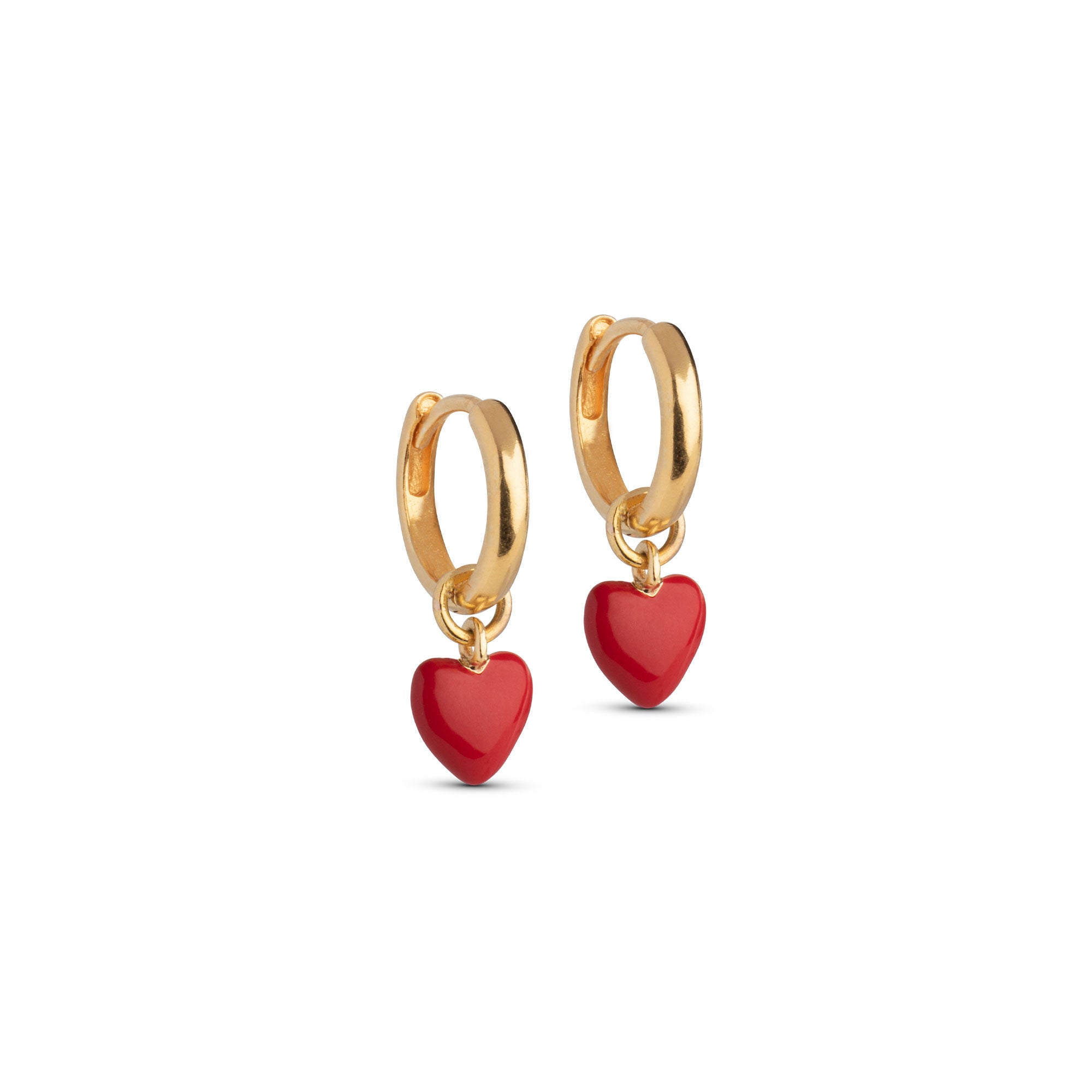 ENAMEL Copenhagen  Hoops, Amore Earrings Red