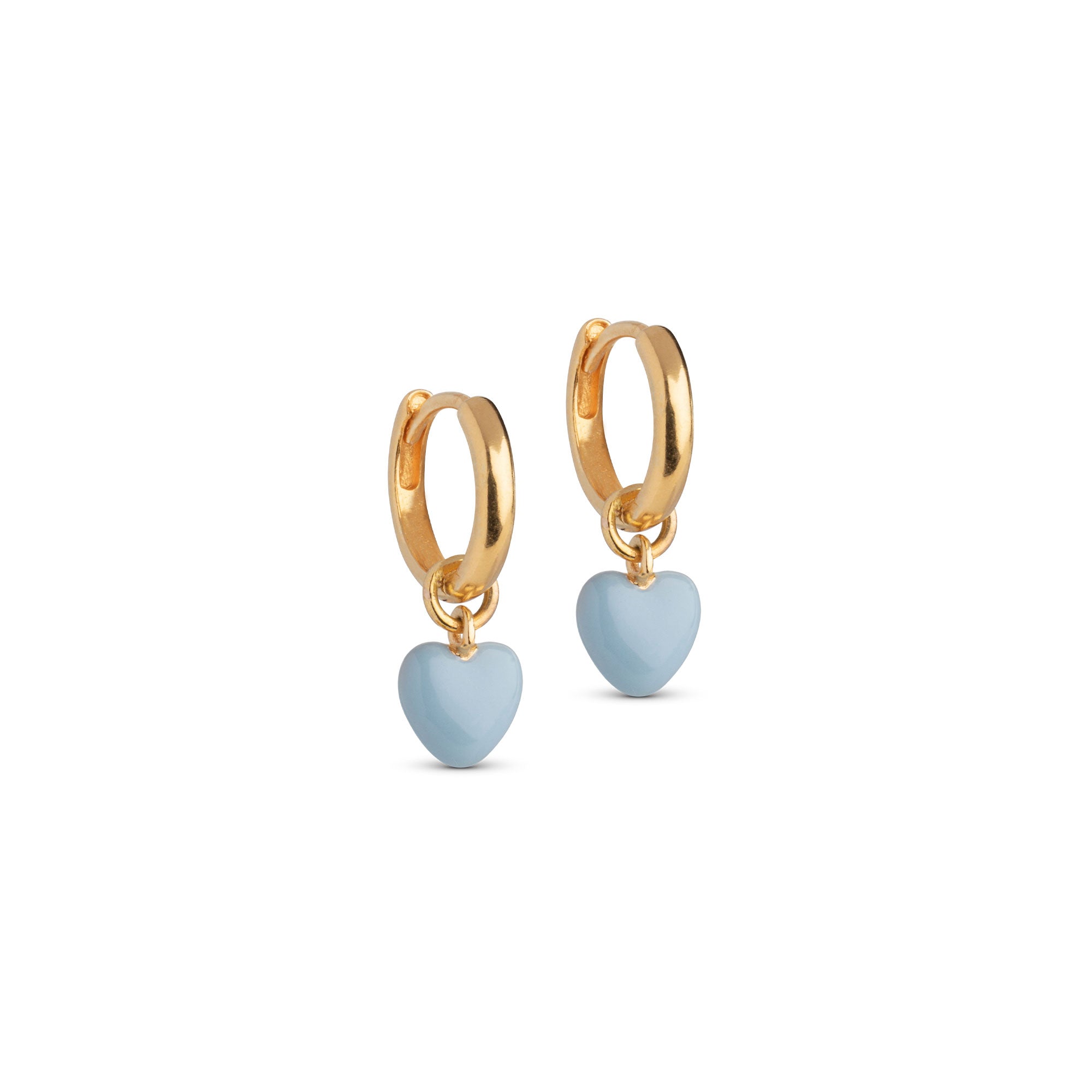 ENAMEL Copenhagen  Hoops, Amore Earrings Steel Blue