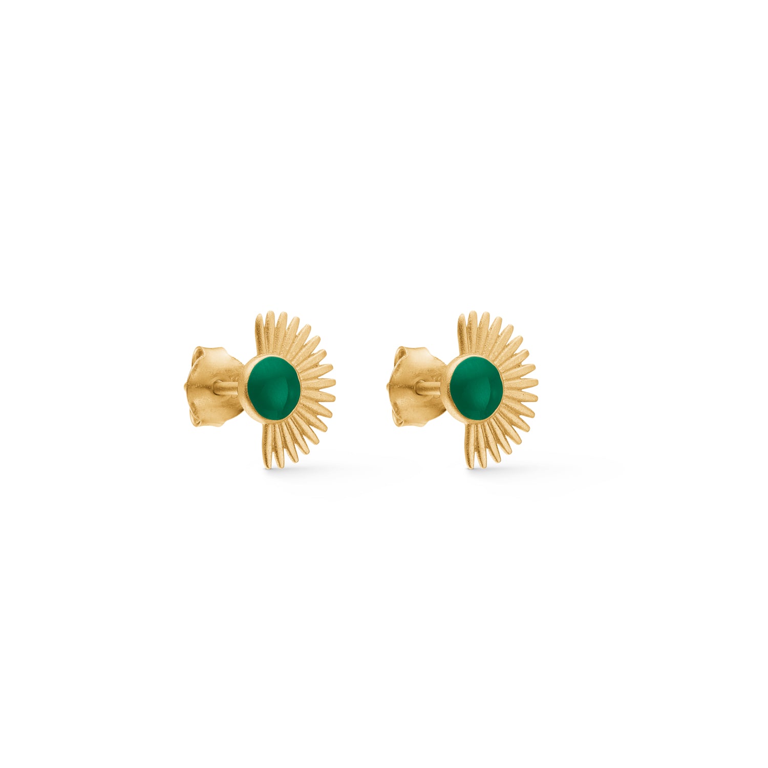 ENAMEL Copenhagen  Studs, Soleil Earrings 42 Petrol Green