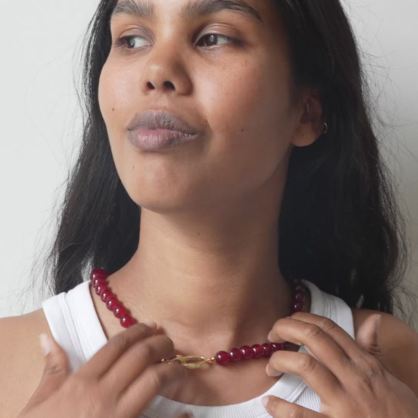 ENAMEL Copenhagen Halsband, Valora Necklaces Bordeaux
