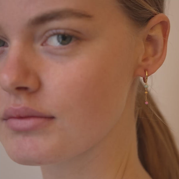 ENAMEL Copenhagen Hoops, Lola Bold Earrings Rainbow