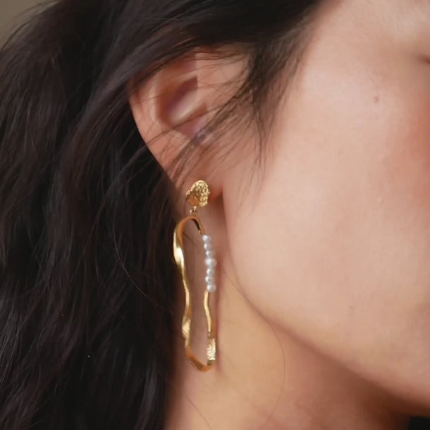 ENAMEL Copenhagen Ôrehängere, Aloma Pearl Large Earrings Pearls