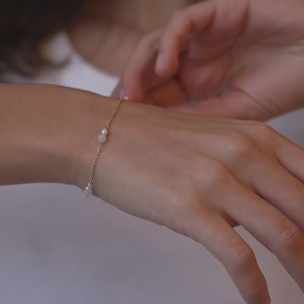 ENAMEL Copenhagen Armband, Sofia Bracelets White and Pearls