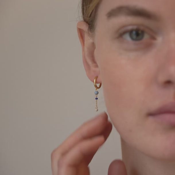 ENAMEL Copenhagen Hoops, Lola Bold Earrings Marine