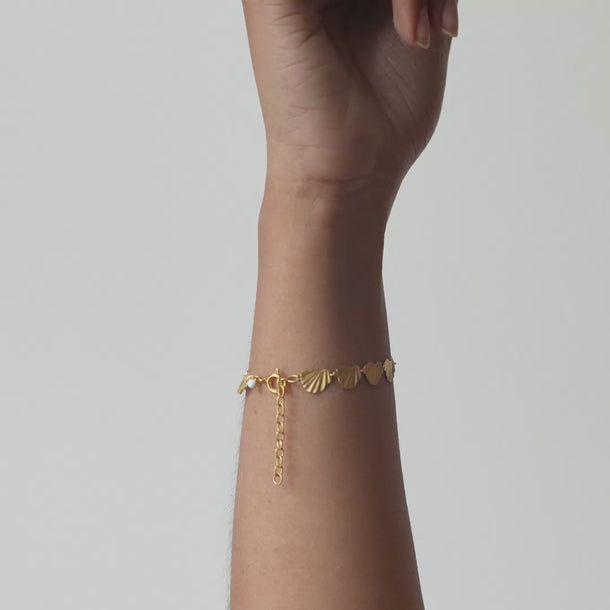 ENAMEL Copenhagen Armband, Wave Chunky Bracelets Gold Plated