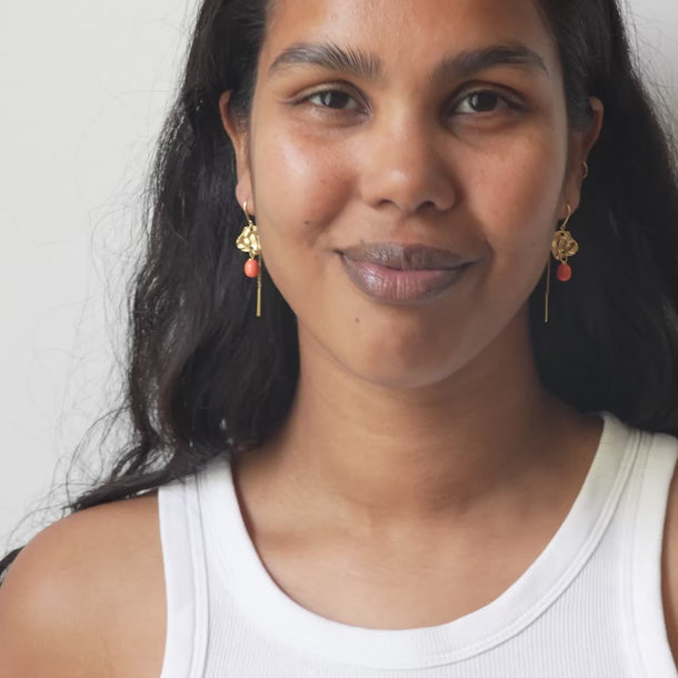ENAMEL Copenhagen Örhängen, Kai Earrings Light Coral