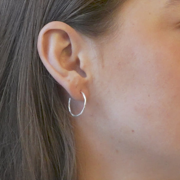 ENAMEL Copenhagen Hoops, Organic Arena Small Earrings 925S/M