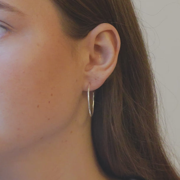 ENAMEL Copenhagen Hoops, Organic Arena Medium Earrings 925S/M